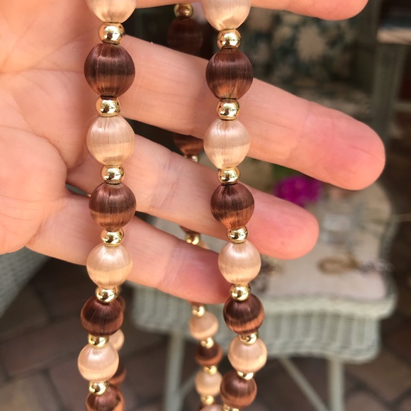 WRAPPED BEADS WITH GOLD SPACERS - Picture 4 of 8